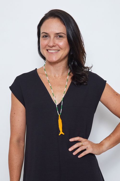 Colar Miçangas Peixe Longo LARANJA