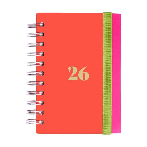 Agenda Diária Luxo Garra Sirio Color 2026 
VERMELHO/PINK