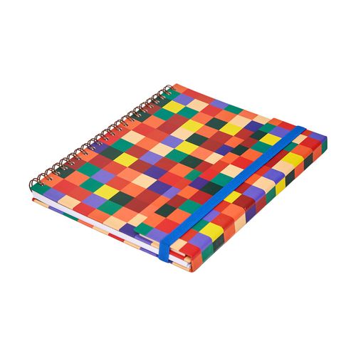 Caderno A4 C/ Aba 90 Folhas PIXEL QUADRI