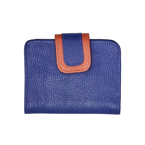 Carteira Couro Lingueta Duas Cores NAVY/CERAMICA