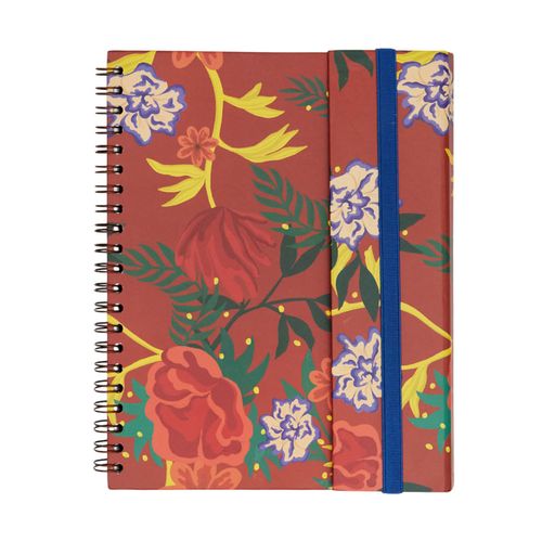 Caderno A4 C/ Aba 90 Folhas FLORAL QUADRI