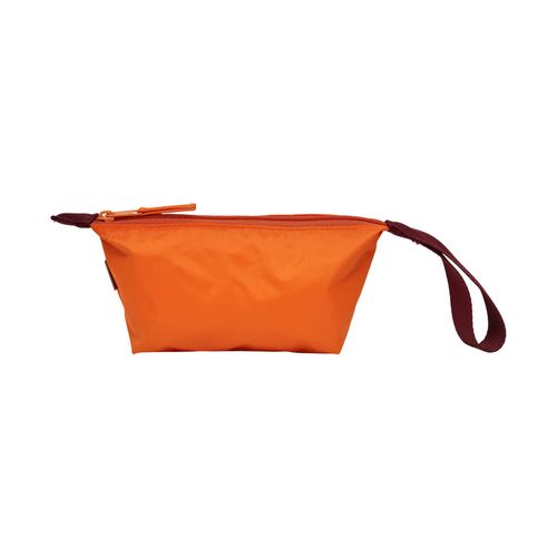 Necessaire Nylon Meia Lua LARANJA/VINHO