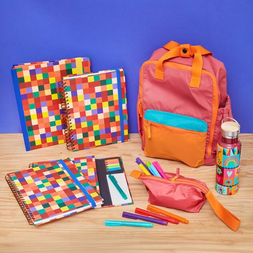 Caderno A4 C/ Aba 90 Folhas PIXEL QUADRI