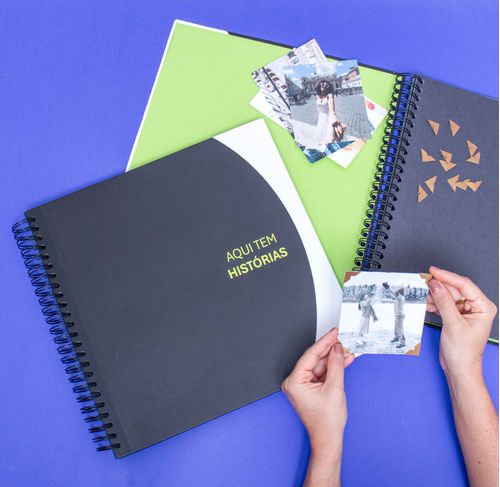 Álbum de Fotos Garra 32x32 Aqui tem Histórias P/B