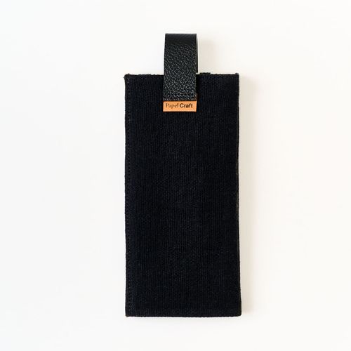 Porta Óculos Lona Duplo Lingueta Couro XADREZ GIZ/PRETO - imagem 6