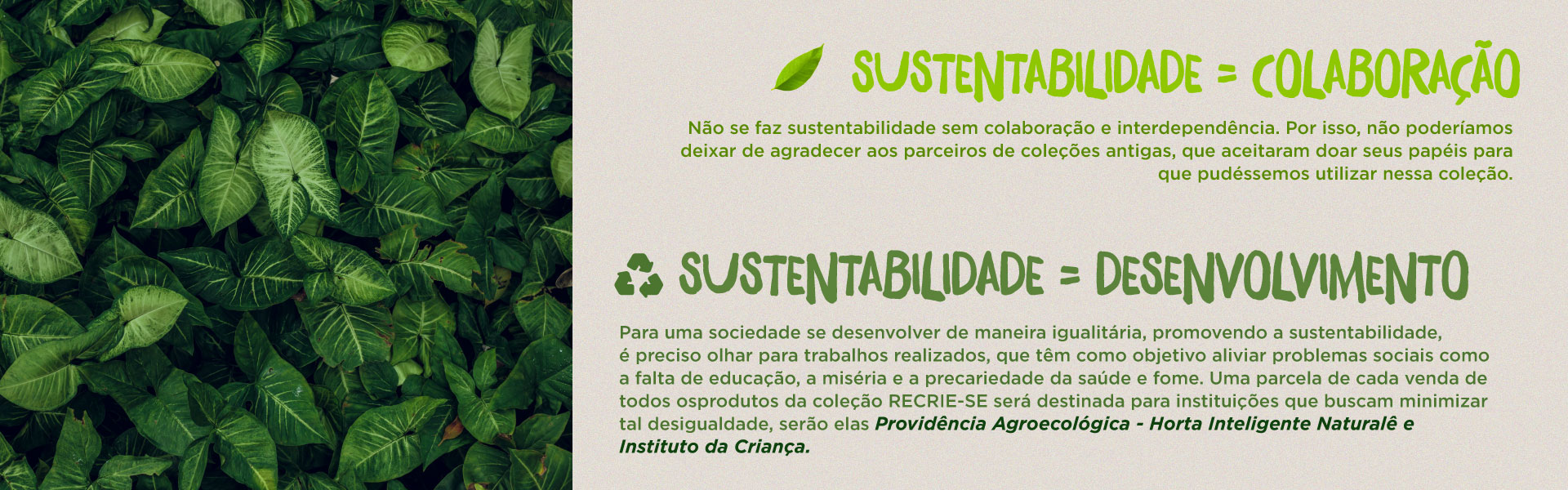 Banner: Sustentabilidade